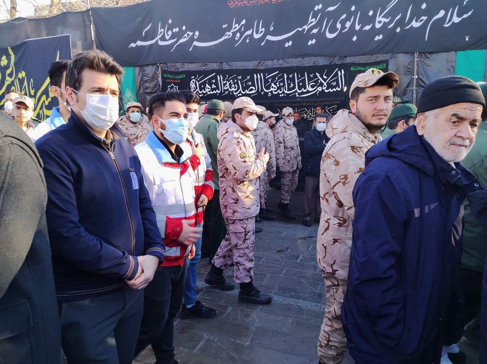 وداع جوانان هلال احمر شهرستان قزوین با شهدای دفاع مقدس 